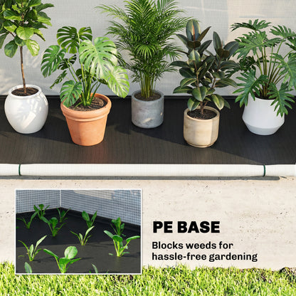 Foldable Small Greenhouse, Mini Greenhouse with PE Base, Green