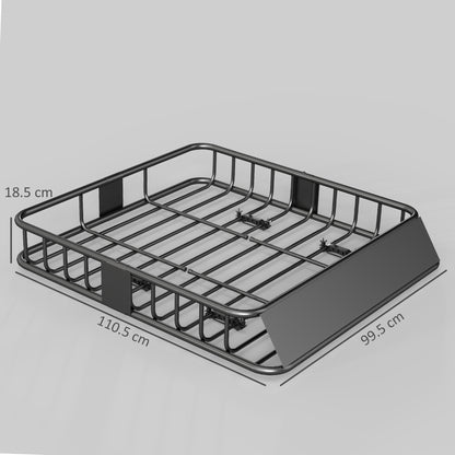 90.7 kg Universal Roof Rack Basket, Steel Car Rooftop Luggage Holder