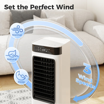 Portable Air Cooler, 3-In-1 Evaporative Air Cooler with 7L Water Tank