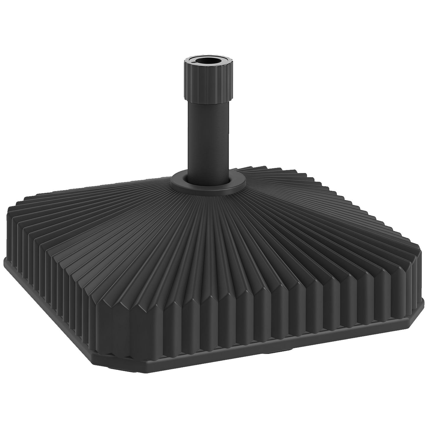 Patio Parasol Base Umbrella Stand, Sand/Water Filled, Black