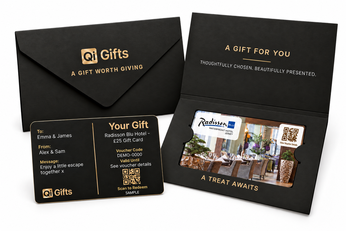 Premium physical gift card presentation