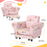 2 Piece Kids Sofa Set with Unicorn Design, for Nursery, Pink