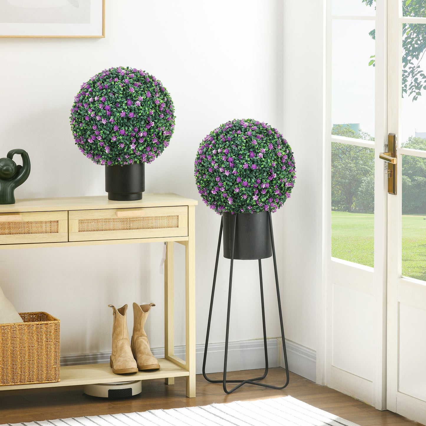 Small Toaster Oven, 12L Mini Countertop Oven with Glass Door, Black