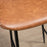 Bar Stools Set of 2, PU Leather Bar Chairs with Back and Steel Legs