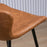 Bar Stools Set of 2, PU Leather Bar Chairs with Back and Steel Legs