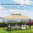 3x4m Gazebo Replacement Roof Canopy 2 Tier Top UV Cover Cream White