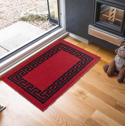 Havana Anti-Slip Greek Key Design Doormat – Machine Washable for Easy Care - 4 Colours Available