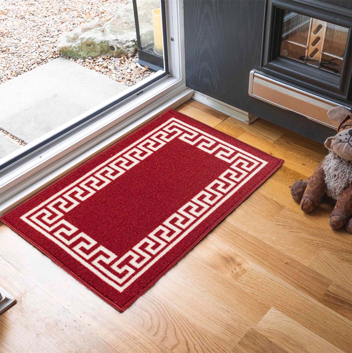 Havana Anti-Slip Greek Key Design Doormat – Machine Washable for Easy Care - 4 Colours Available