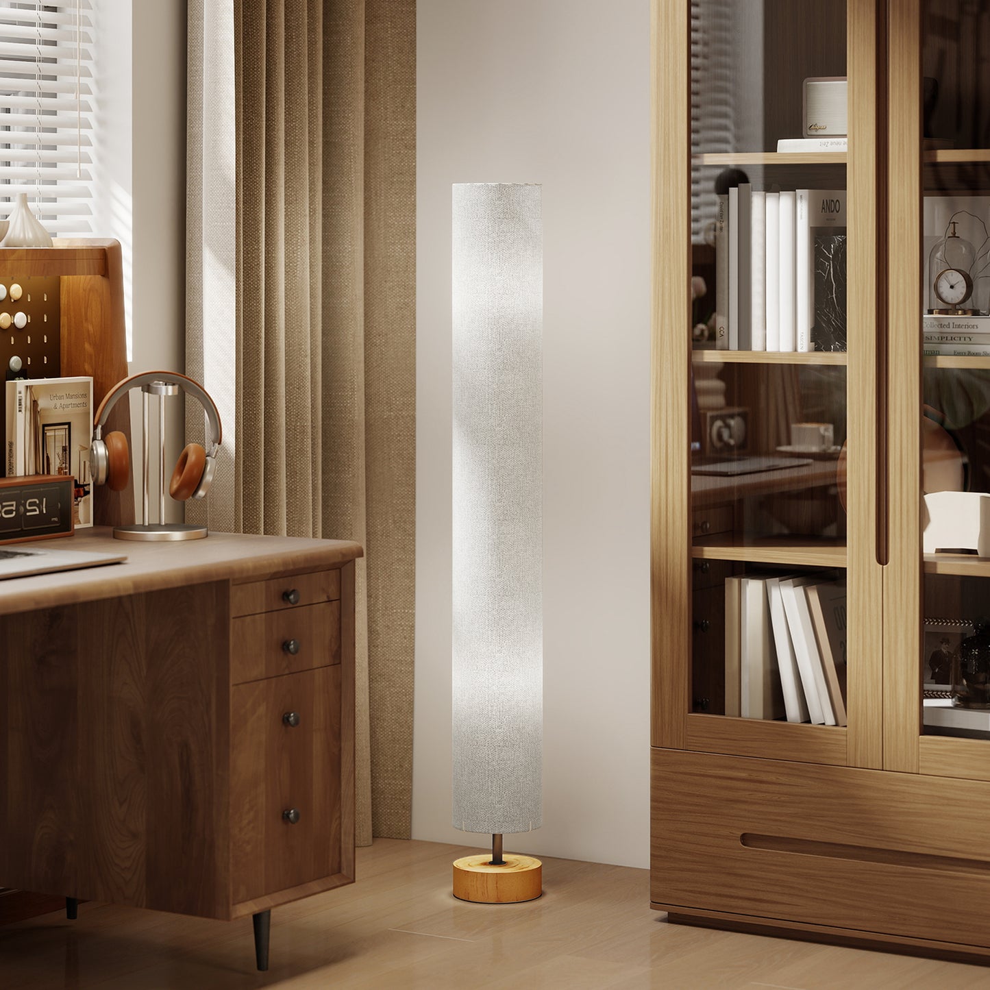LED Floor Lamp with 3000K/4500K/6500K Colour Temperatures, Grey