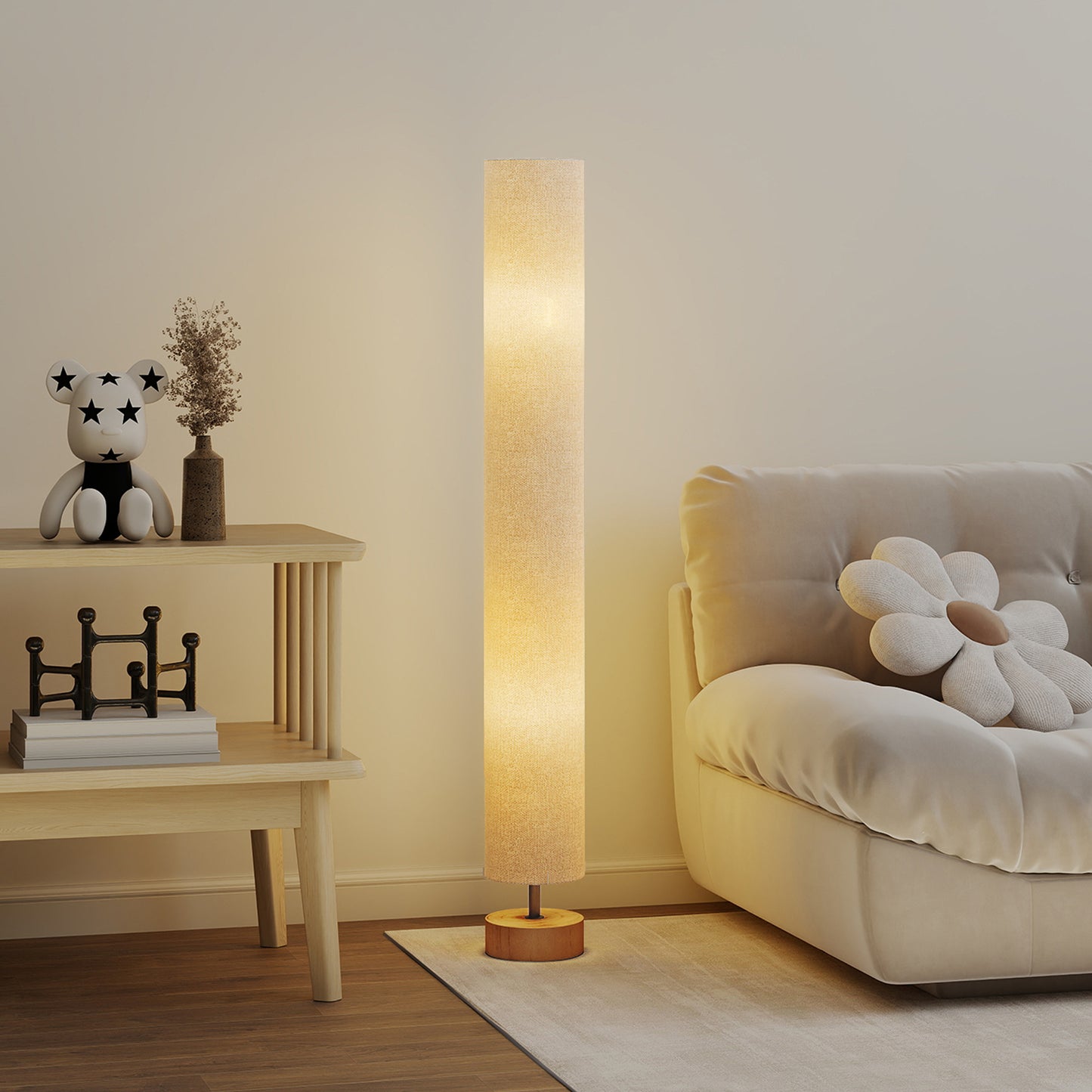LED Floor Lamp with 3000K/4500K/6500K Colour Temperatures, Grey