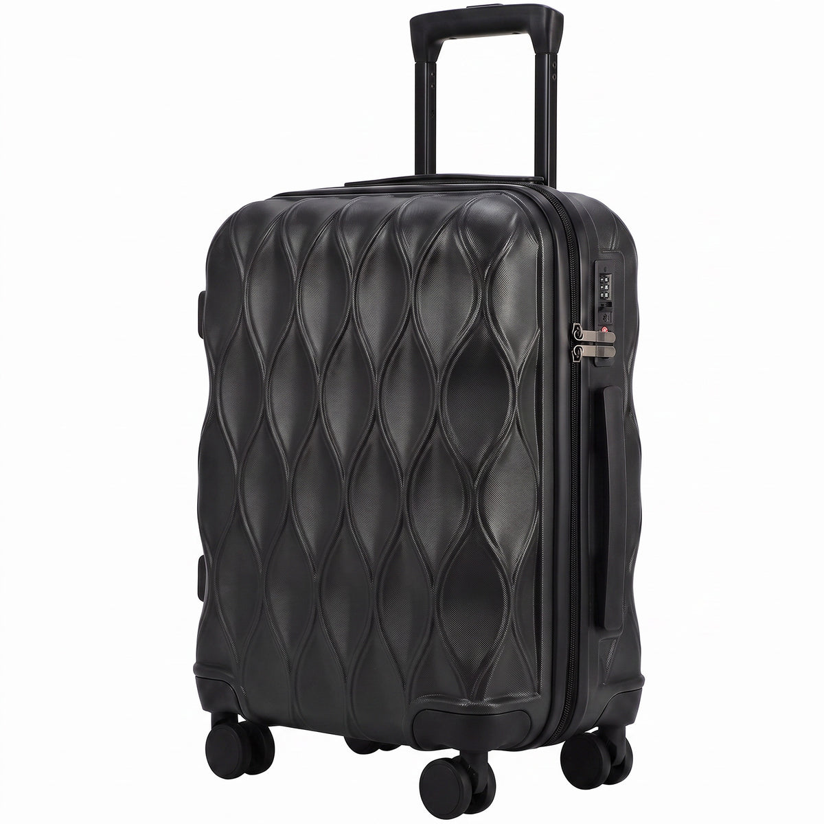 20Inch Suitcase Hard Shell Carry On Luggage with TSA Lock, Black
