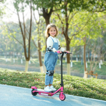 Electric Scooter for 6-14 with Dual Brakes & Colourful Light, Pink