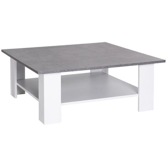 Vintage Coffee Table Square 2 Tier Side End Desk Indoor Living Room