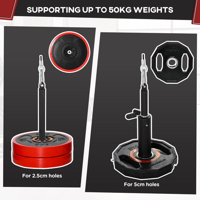 SPORTNOW Cable Machine Pulley System, Lat Pull Down System with DIY Loading Weight for Home Gym Biceps Tricep Arm Shoulder Back Training