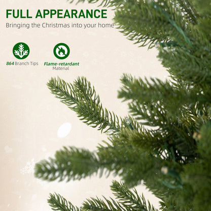 2 Pre Lit 4ft Artificial Christmas Trees with Lights, Pot, Realistic Tips