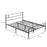 King Size Metal Bed Frame, Solid Bedstead Base with Headboard and Footboard, Metal Slat Support and Underbed Storage Space, Bedroom Furniture