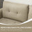 Convertible Modular Sectional Sofa w/ Storage Wood Frame Light Brown