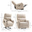 Lift Chair, Electric Riser and Recliner Chair with Vibration Massage, Heat, Cup Holders, Side Pockets, Beige