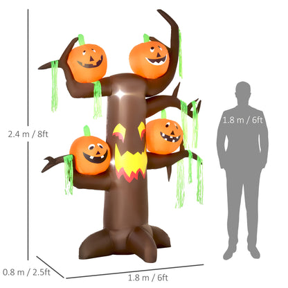 Inflatable Halloween Ghost Tree Pumpkins LED Lights Indoor Outdoor