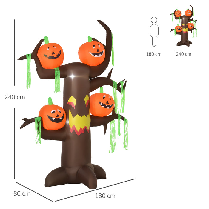 Inflatable Halloween Ghost Tree Pumpkins LED Lights Indoor Outdoor