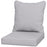 1-Piece Back and Seat Cushion Pillow Replacement, Patio Chair Cushion Set for Indoor Outdoor, Grey