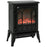 Freestanding Electric Fireplace Heater, 1000W/2000W-Black