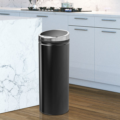 Automatic Hand Sensor Dustbin Kitchen Waste Bin Rubbish Can 50L Black