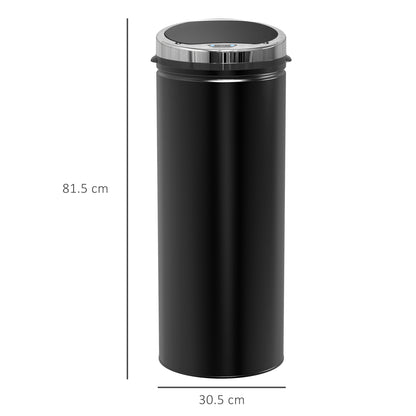Automatic Hand Sensor Dustbin Kitchen Waste Bin Rubbish Can 50L Black