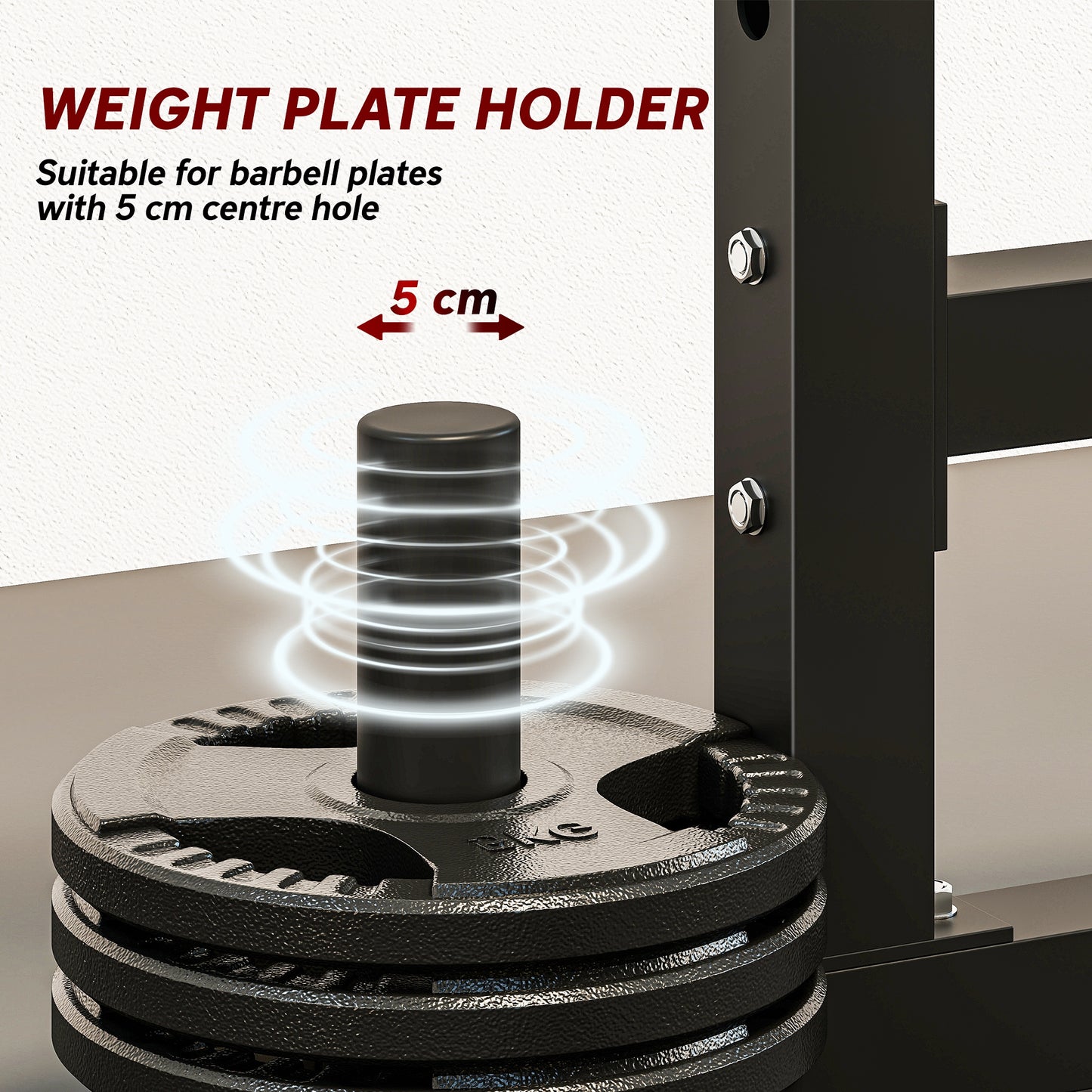 Adjustable Squat Rack, Barbell Rack Stand, Max Load 300kg