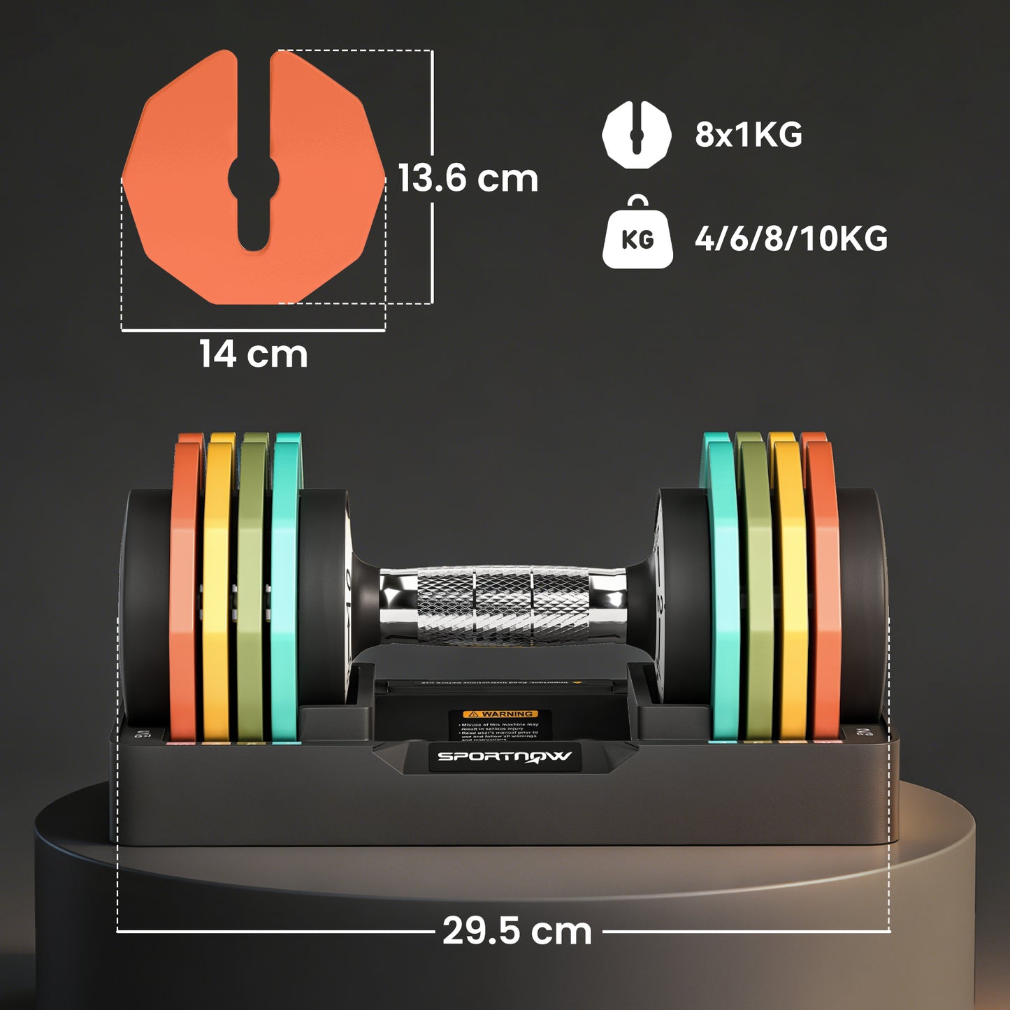 20 kg Adjustable Dumbbells Set with Safety Locking Mechanism