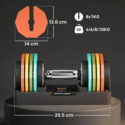 20 kg Adjustable Dumbbells Set with Safety Locking Mechanism