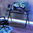 Gaming Desk Racing Style Home Office Ergonomic Computer Table Workstation with RGB LED Lights, Black