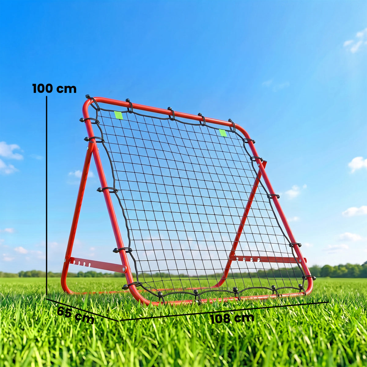 Rebounder Net Adults Football Training Aid Adjustable Red
