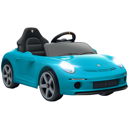 RUF GT Licensed Electric Car for Kids, 12V Kids Ride on Car with Suspension System, Remote Control, Music, Horn, USB, Slow Start and Safety Belt for 3-5 Years Old Boys and Girls, Blue