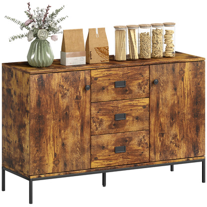 Modern Sideboard, Storage Cabinet, Accent Cupboard Rustic Brown