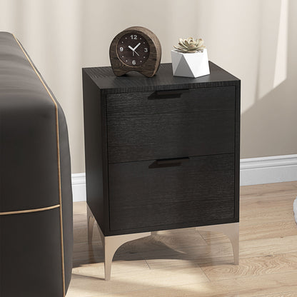 Bedside Tables Set of 2 with 2 Drawers for Bedroom, Living Room