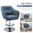 Swivel Accent Chair Contemporary Vanity Armchair with Adjustable Height Thick Cushion Lumbar Support Armrest for Bedroom Office