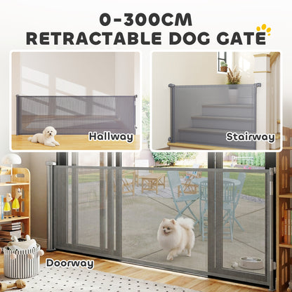 Stair Gate for Dogs, Pet Gate, Extends to 300 cm Wide & 104 cm Tall