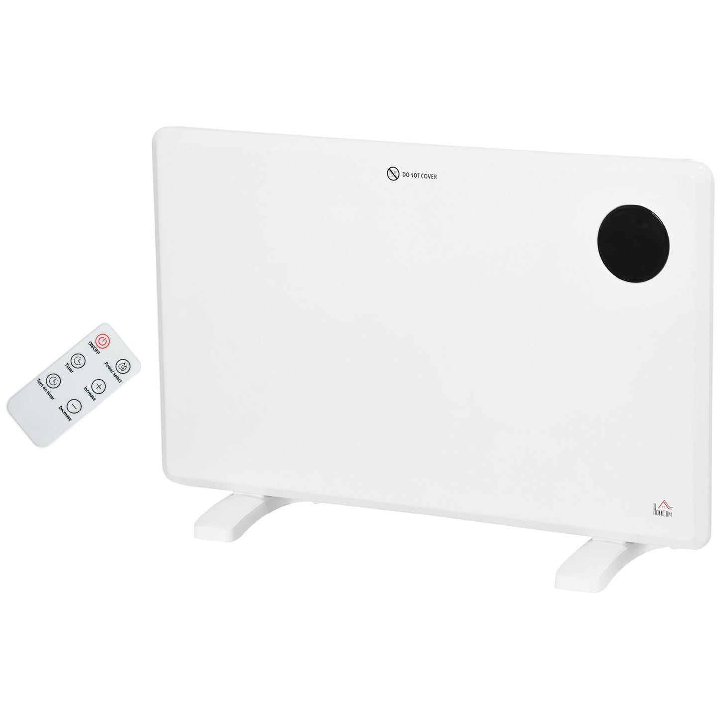 Electric Convector Heater, Quiet Space Heater w/ LED Display, White