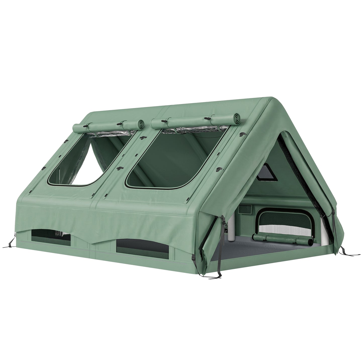 Inflatable Tent, 4 Season Hot Tent 10000mm Waterproof, Green