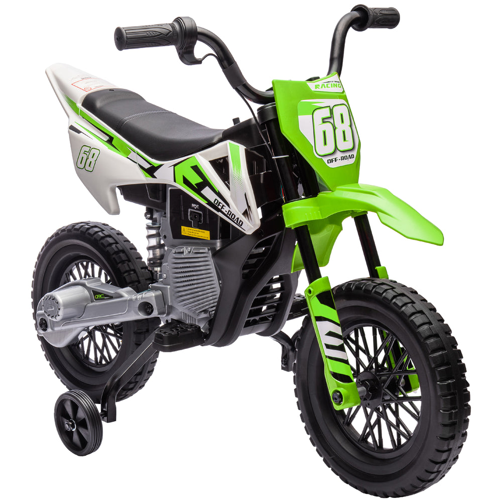 12V Kids Electric Motorbike w/ Twist Grip Throttle, Music - Green