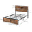 4.8FT Double Bed Frame with Storage Headboard and Under Bed Storage