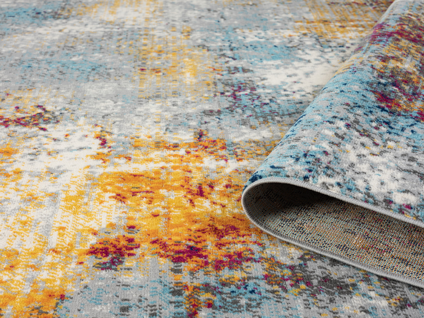 San Marino Modern Living Room Area Rug - Low Pile Abstract Design