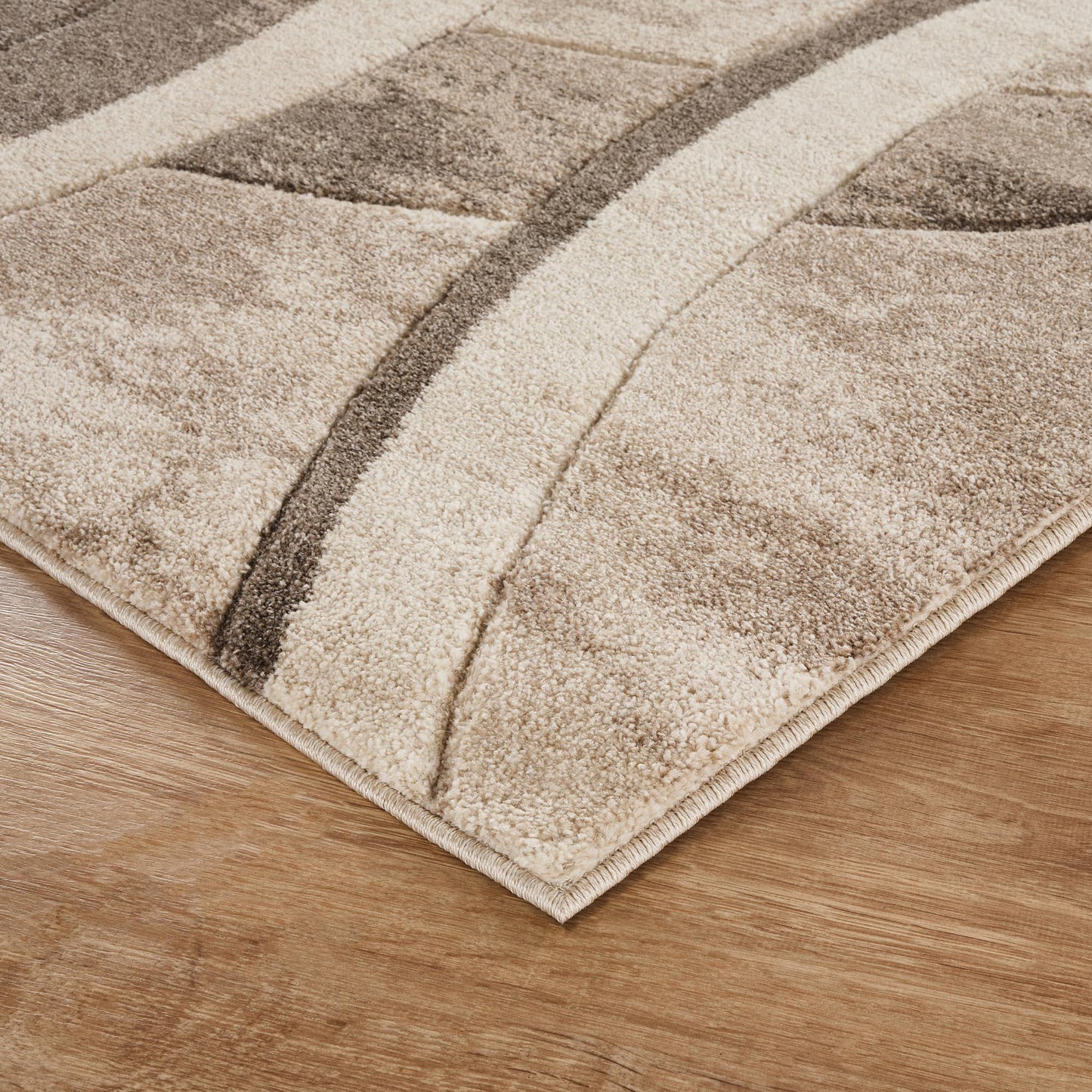 Santiago Modern Abstract Geometric Carved Rugs - Curve Design - 2 Colours Available