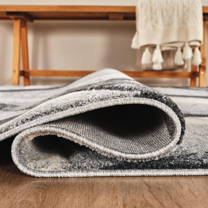 Santiago Modern Abstract Geometric Carved Rugs - Curve Design - 2 Colours Available