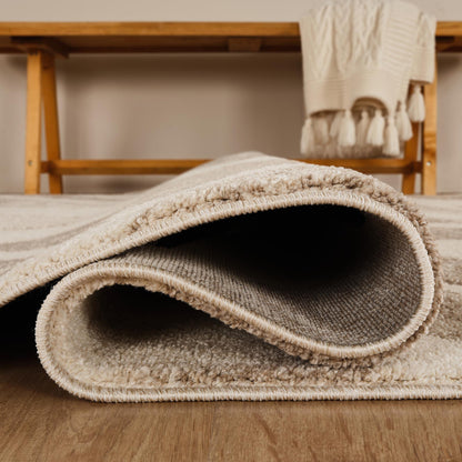 Santiago Modern Abstract Geometric Carved Rugs - Dynamic Design - 2 Colours Available