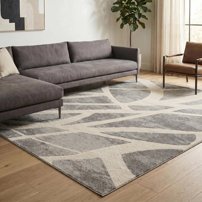 Santiago Modern Abstract Geometric Carved Rugs - Dynamic Design - 2 Colours Available