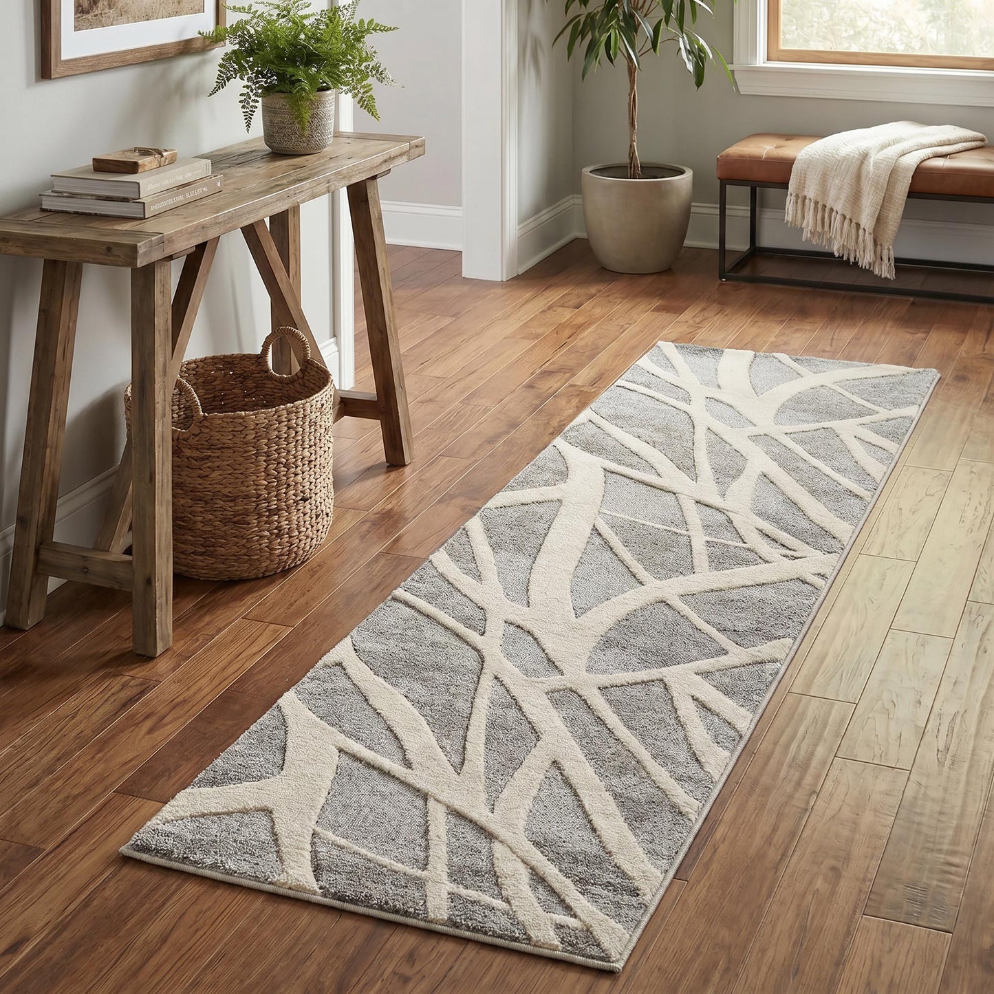 Santiago Modern Abstract Geometric Carved Rugs - Dynamic Design - 2 Colours Available