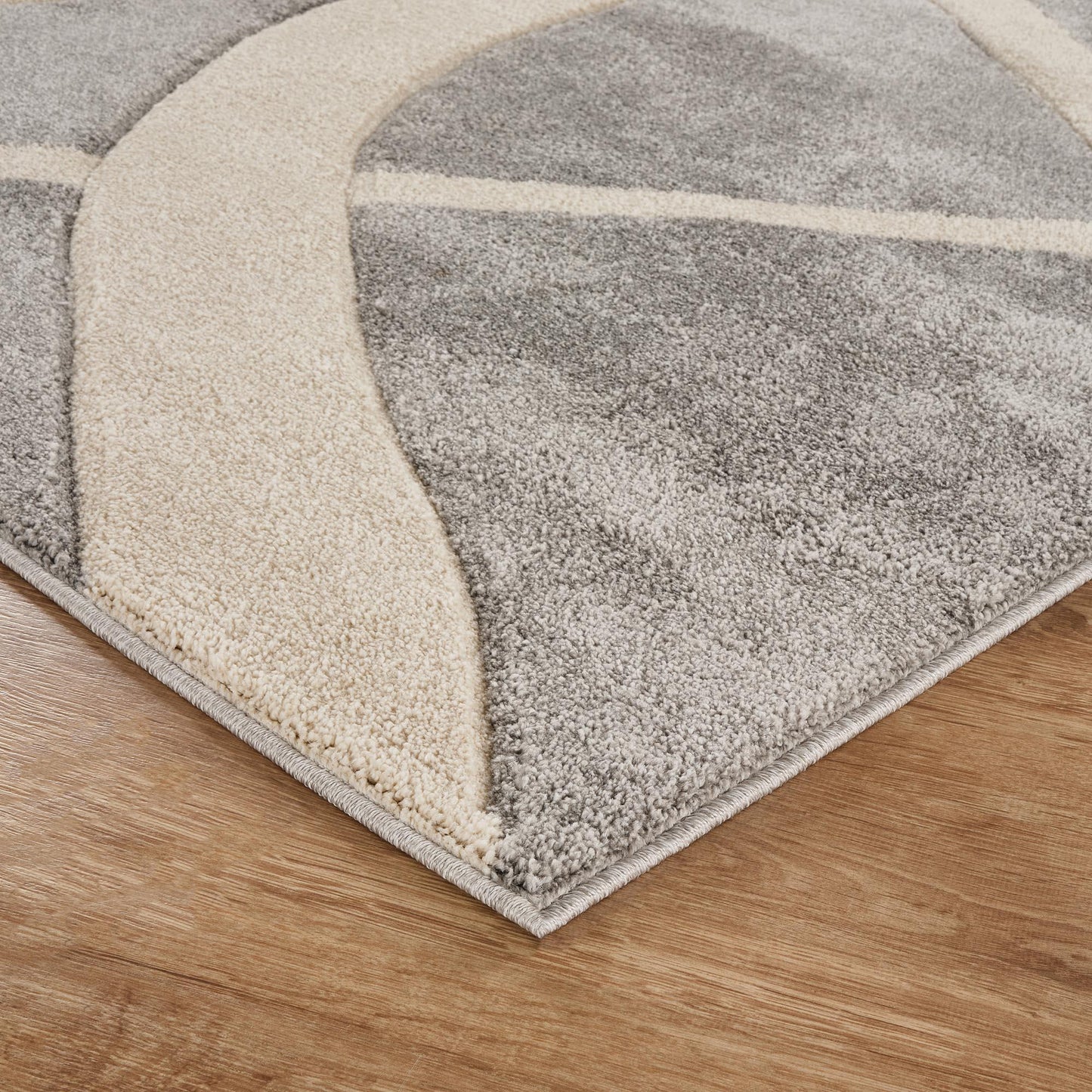 Santiago Modern Abstract Geometric Carved Rugs - Dynamic Design - 2 Colours Available