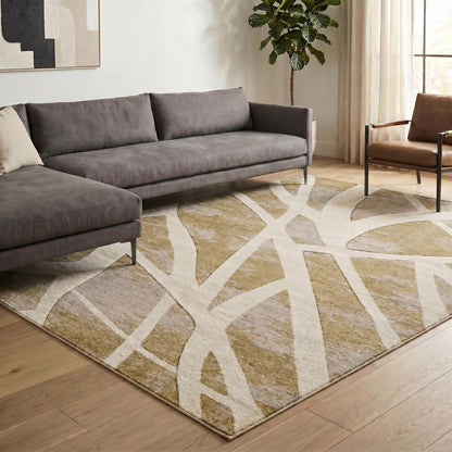 Santiago Modern Abstract Geometric Carved Rugs - Dynamic Design - 2 Colours Available